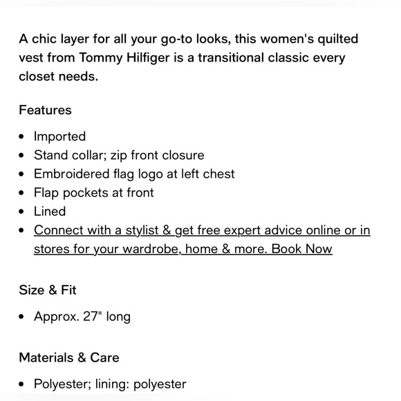 Tommy Hilfiger Quilted Jacket with Red Interior - Picture 7 of 7